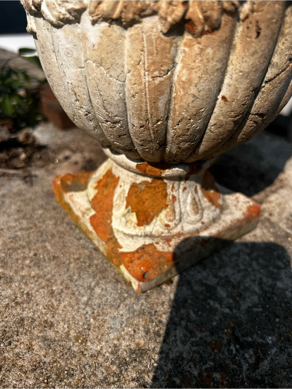 Terra Cotta Roman Garden Chippy Planter  Distressed 8 X 7.5